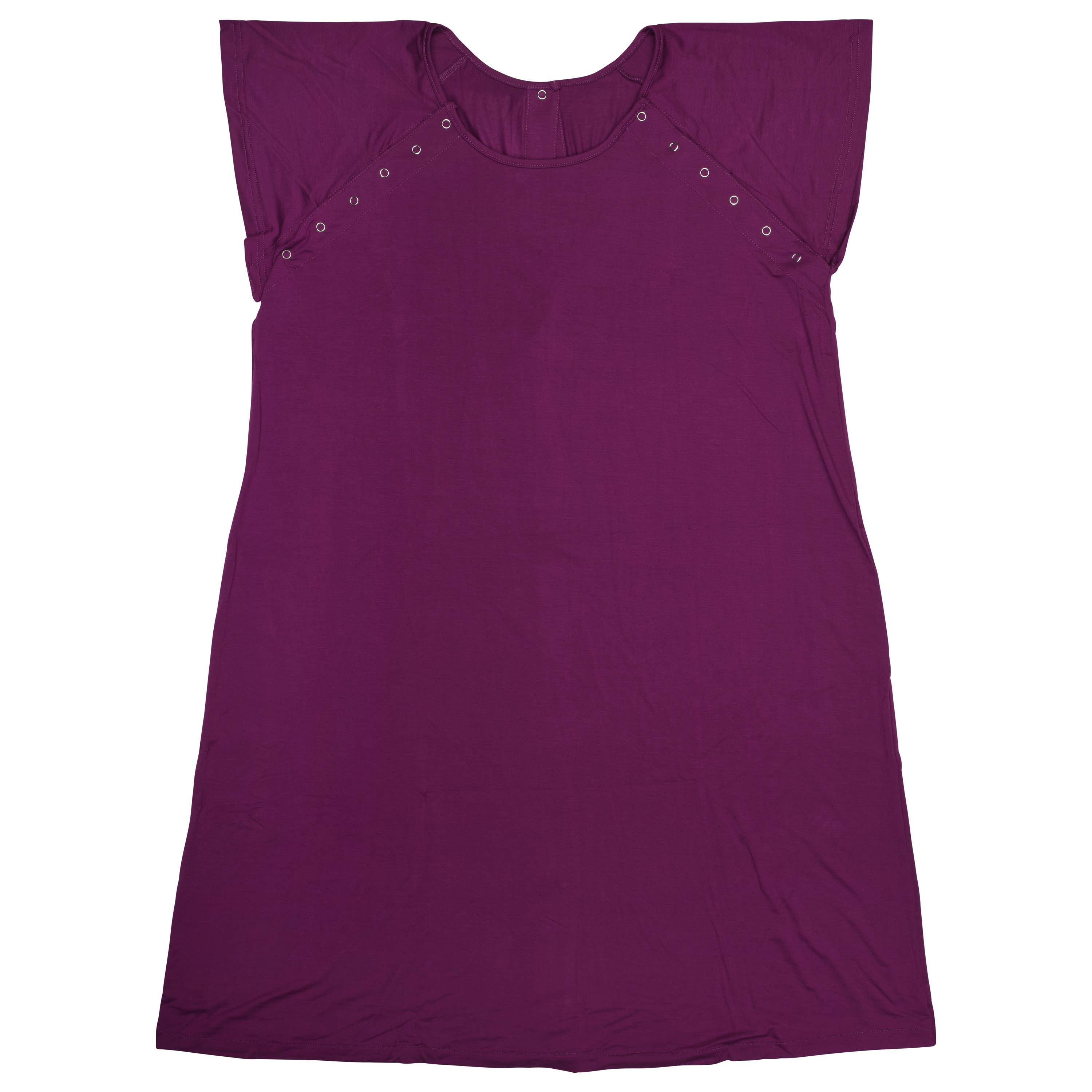 Plum Purple Maternity Labor and Delivery/ Nursing Gown - Premium nursing & Feeding from Three Little Tots - Just $36.95! Shop now at Pat's Monograms