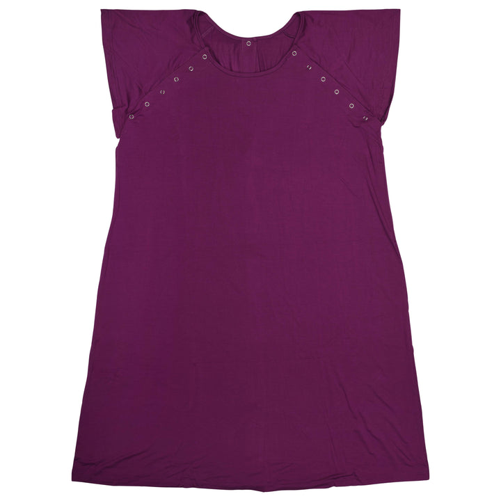 Plum Purple Maternity Labor and Delivery/ Nursing Gown - Premium nursing & Feeding from Three Little Tots - Just $36.95! Shop now at Pat's Monograms