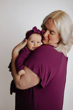 Plum Purple Maternity Labor and Delivery/ Nursing Gown - Premium nursing & Feeding from Three Little Tots - Just $36.95! Shop now at Pat's Monograms
