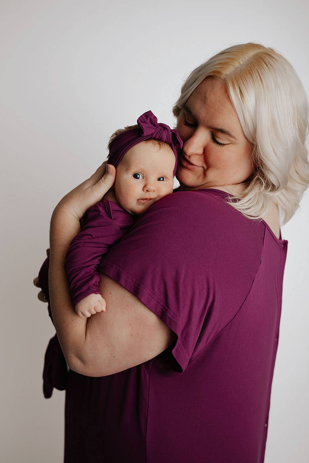 Knotted Newborn Baby Gown Plum Purple - Premium baby and Toddler Outfits from Three Little Tots - Just $26.95! Shop now at Pat's Monograms