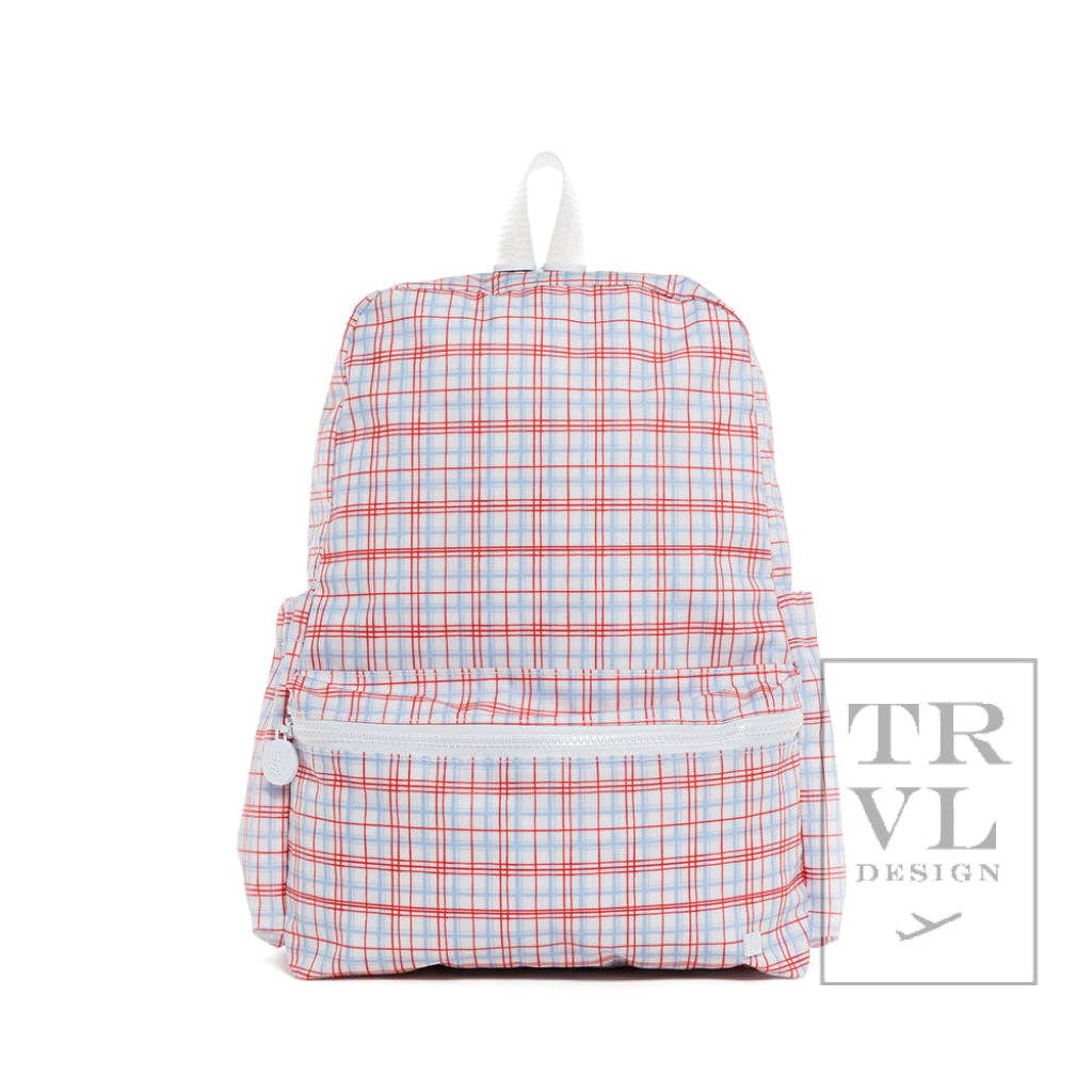 Backpacker - Backpack Classic Plaid Red - Premium Backpack from TRVL Design - Just $64.95! Shop now at Pat's Monograms