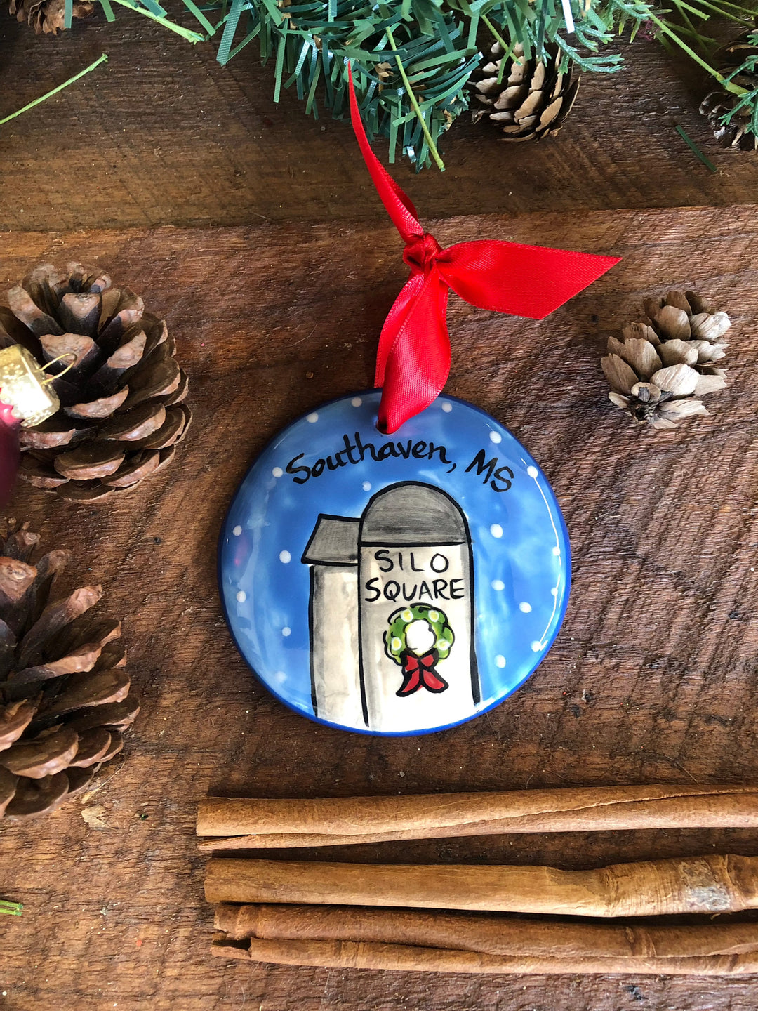 Silo Square Hand Painted Christmas Ornament - Premium Christmas Ornament from Nola Watkins - Just $26.95! Shop now at Pat's Monograms