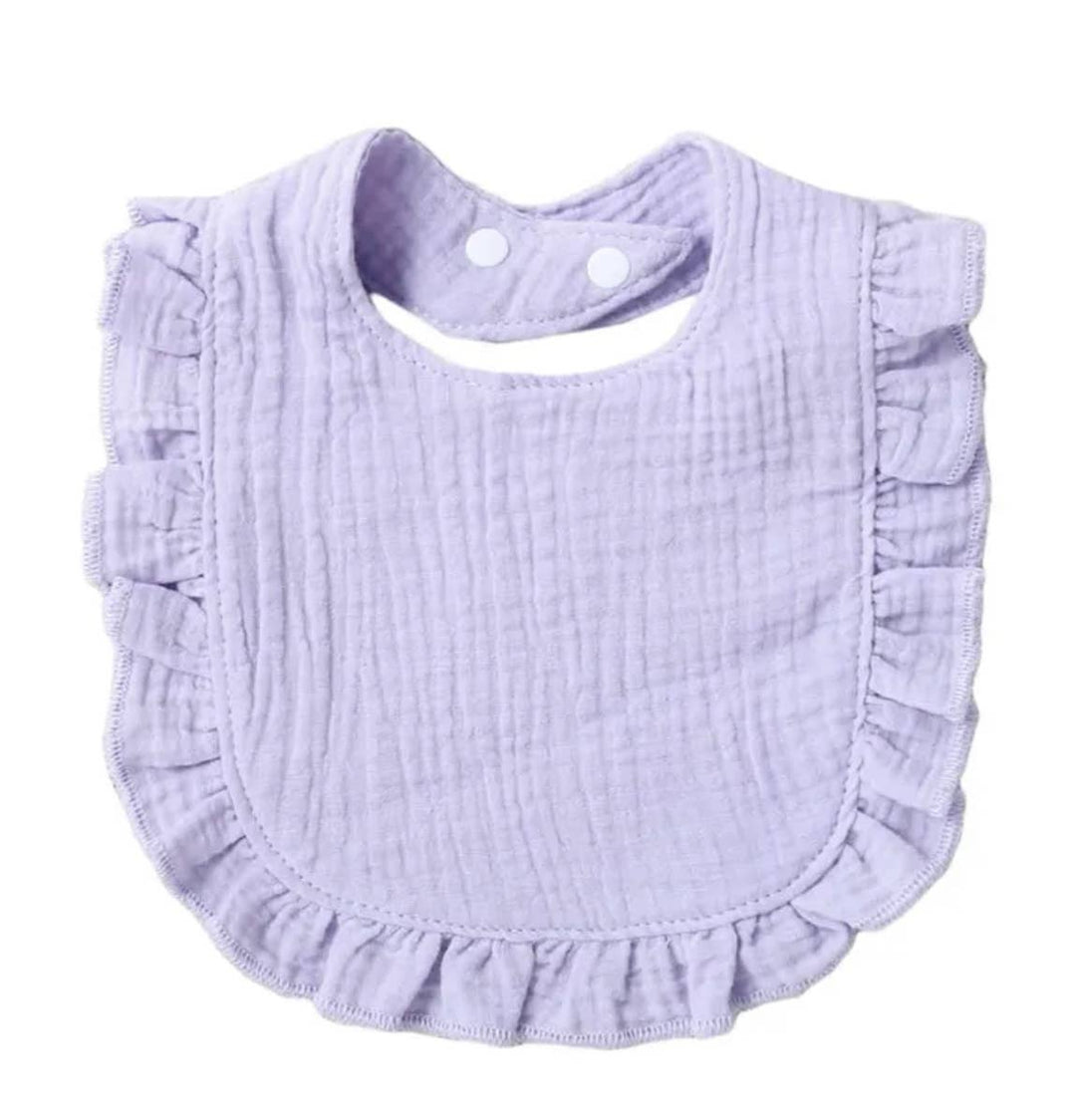 Muslin Ruffle Bib - Premium  from Zsa Zsa & LoLLi - Just $8.95! Shop now at Pat's Monograms