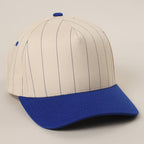Two-Tone Pinstripe Canvas Trucker Hat - Premium  from Fashion City - Just $15! Shop now at Pat's Monograms