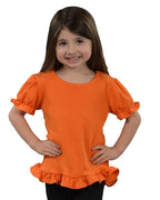 Infant Toddler Short Sleeve Girls Ruffle Top Blank Frill Tee - Premium Baby & Toddler Tops from MONAG - Just $15! Shop now at Pat's Monograms
