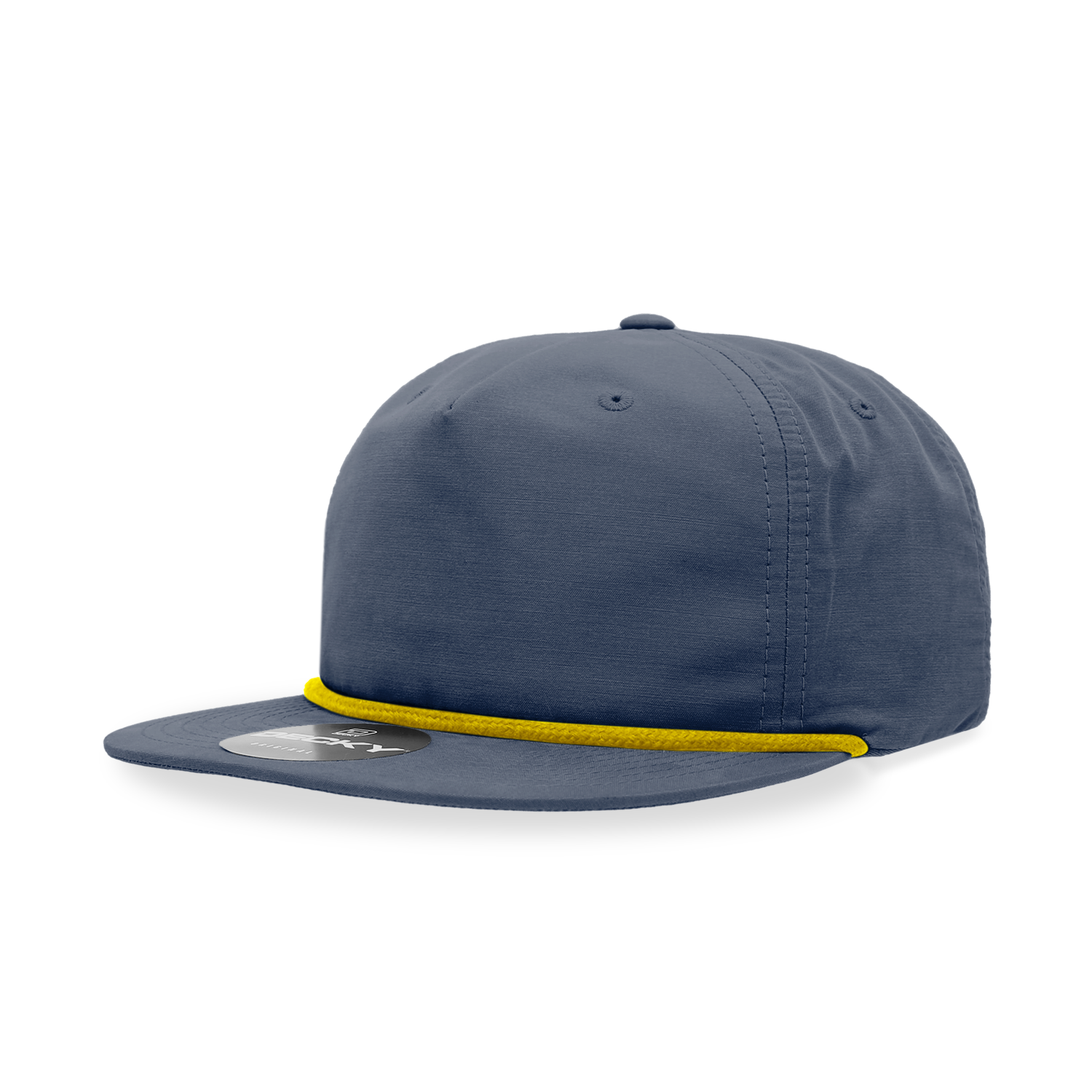 Decky 6032 Classic Rope Cap, 5 Panel Flat Bill Hat, Snapback - Premium Caps from The Park Wholesale - Just $14.95! Shop now at Pat's Monograms