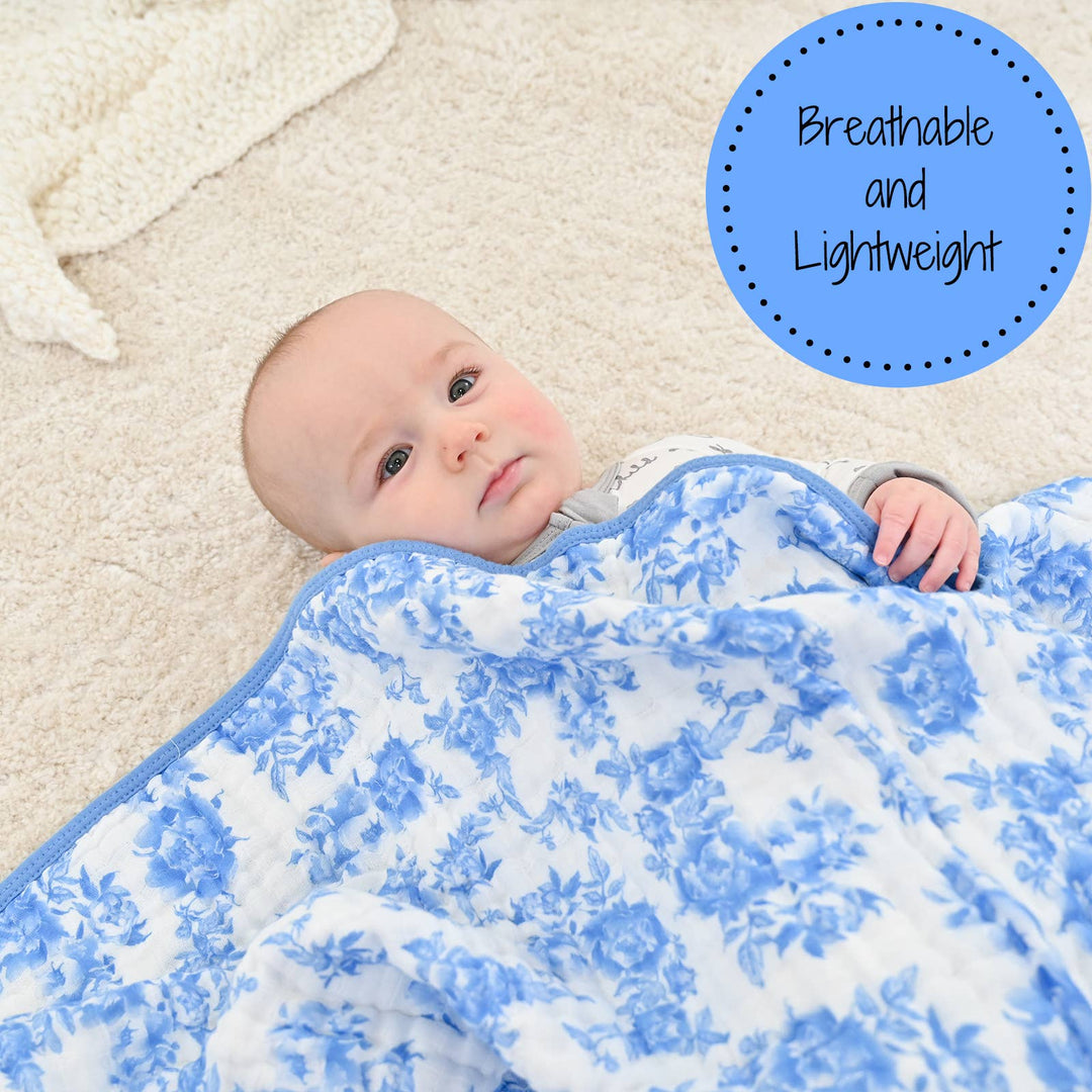 A Peony For Your Thoughts Baby Toddler Muslin Blanket - Premium Baby Blanket from LollyBanks - Just $29.95! Shop now at Pat's Monograms