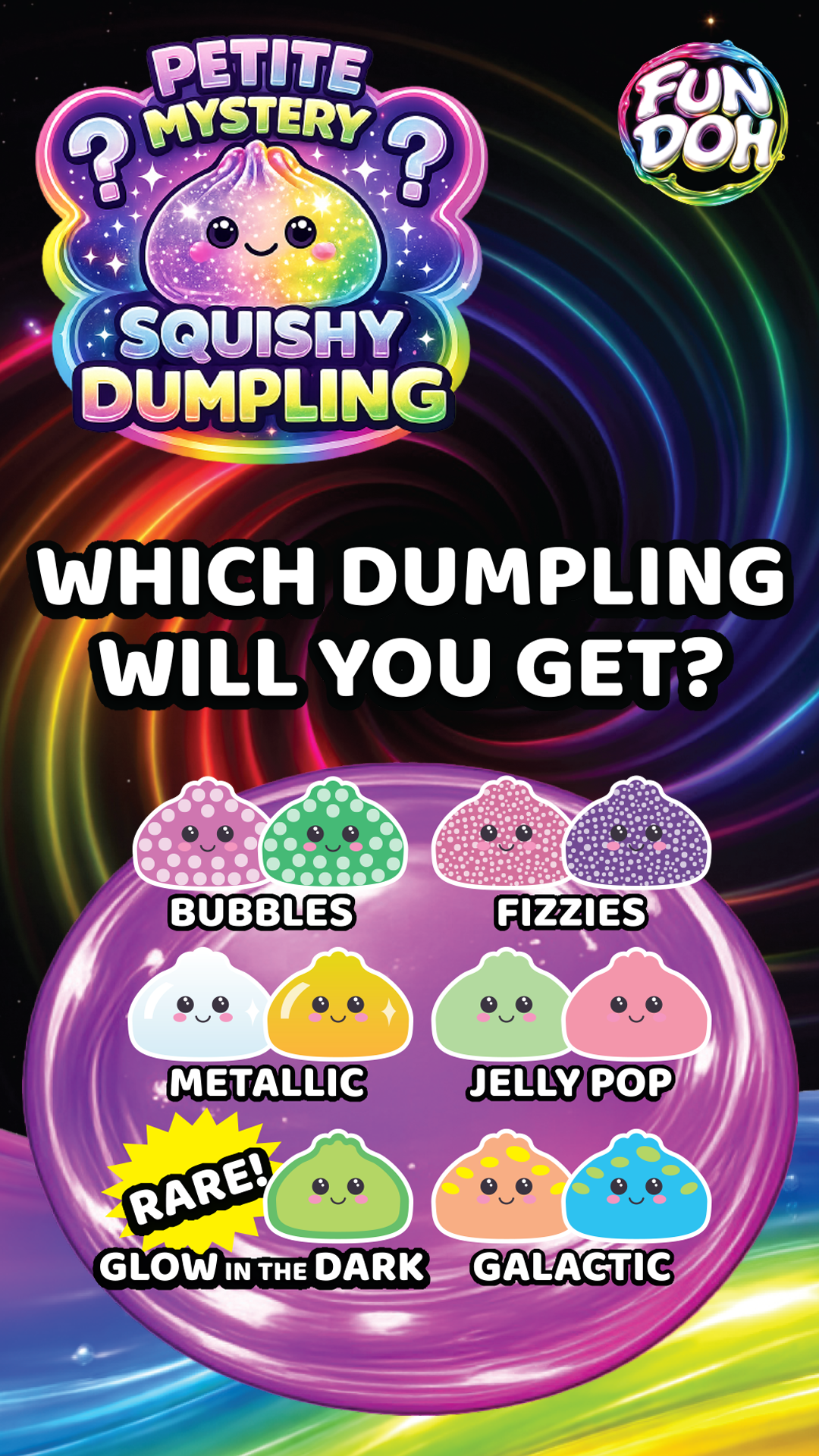Fun Doh Squishy Mystery Mini Petite 2.5" Dumpling Toy - Premium novelty from Novelty Brands - Just $6.95! Shop now at Pat's Monograms
