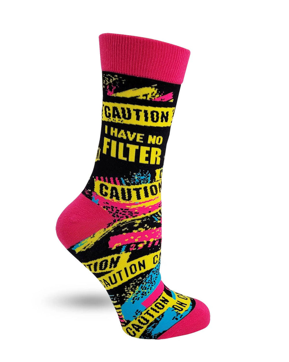 Caution I Have No Filter Women's Crew Socks - Premium Socks from Fabdaz - Just $11.95! Shop now at Pat's Monograms