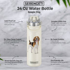 Beagle - Stainless Steel Water Bottle - Leak Proof - 24oz - Premium water bottle from E&S Pets - Just $29.99! Shop now at Pat's Monograms