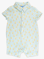 Baby Boys Chirping Chicks Gingham Cotton Gauze Button-Up Romper - Premium Baby & Toddler Outfits from RuffleButts + RuggedButts - Just $42.95! Shop now at Pat's Monograms