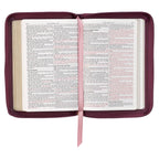 KJV Bible Compact Faux Leather, Merlot w/zipper - Premium Bible from Christian Art Gifts - Just $24.99! Shop now at Pat's Monograms
