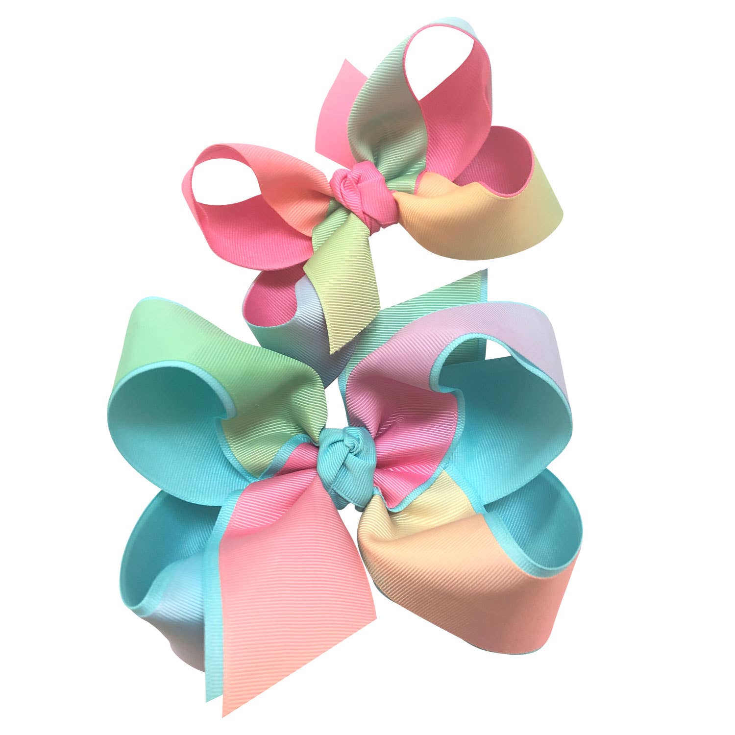 LAYERED RAINBOW BOW ON CLIP - Premium Hair Bows from Beyond Creations, LLC - Just $13.95! Shop now at Pat's Monograms