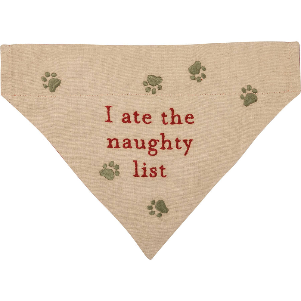 Wiggle/Naughty List Large Collar Bandana - Premium Pet Accessories from Primitives by Kathy - Just $12.65! Shop now at Pat's Monograms