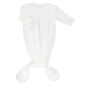 Paty Knit Knotted Overlap Shoulder Gown