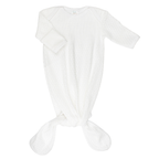 Paty Knit Knotted Overlap Shoulder Gown