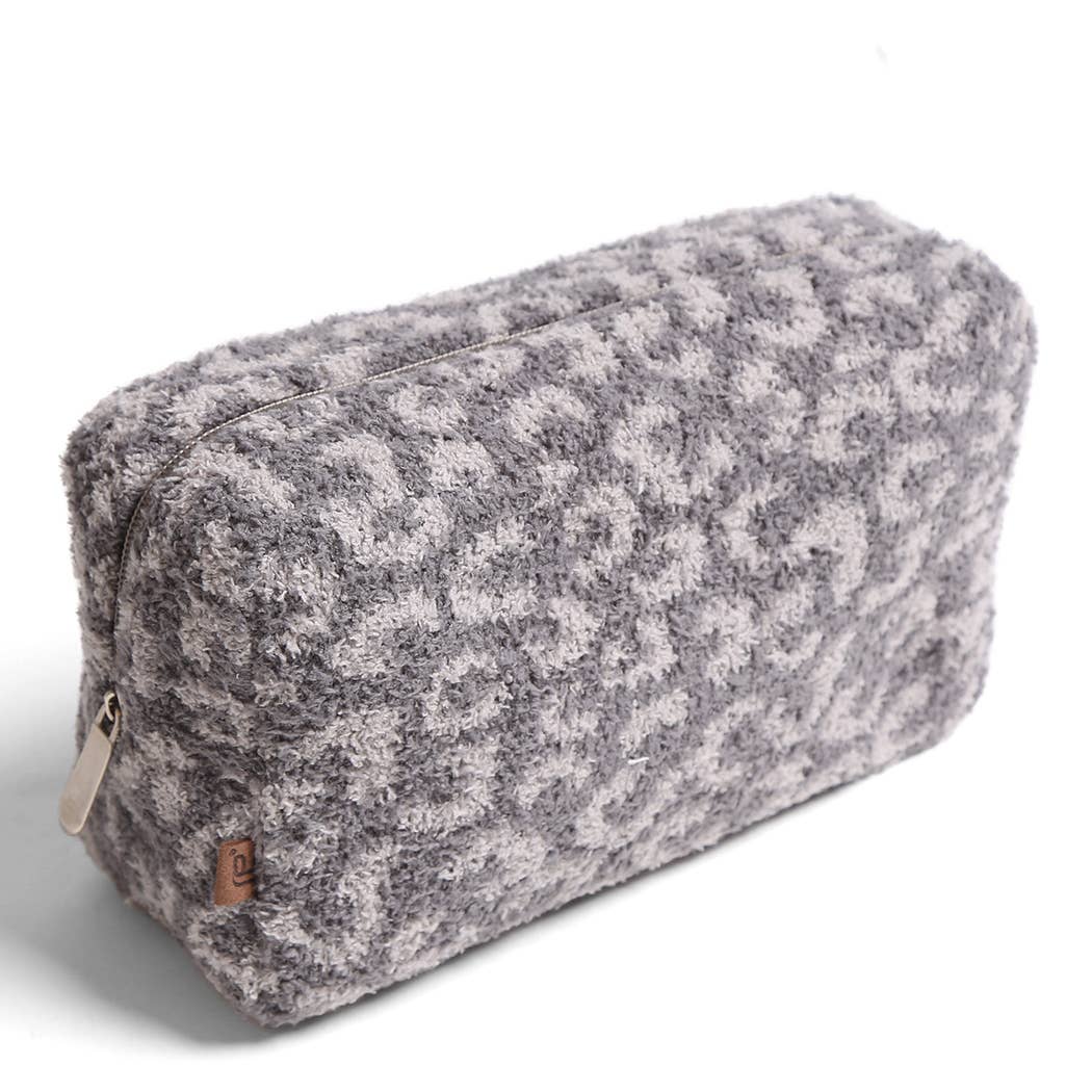 Large Leopard Print Luxury Soft Travel Pouch - Premium Cosmetic Bag from Fashion City - Just $19.95! Shop now at Pat's Monograms