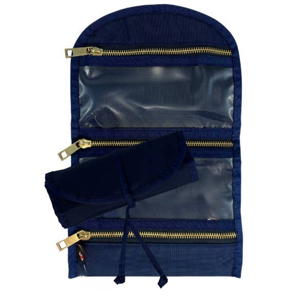 Mini Hang Around Navy Nylon Brass - Premium travel bag from Mint - Just $22.95! Shop now at Pat's Monograms