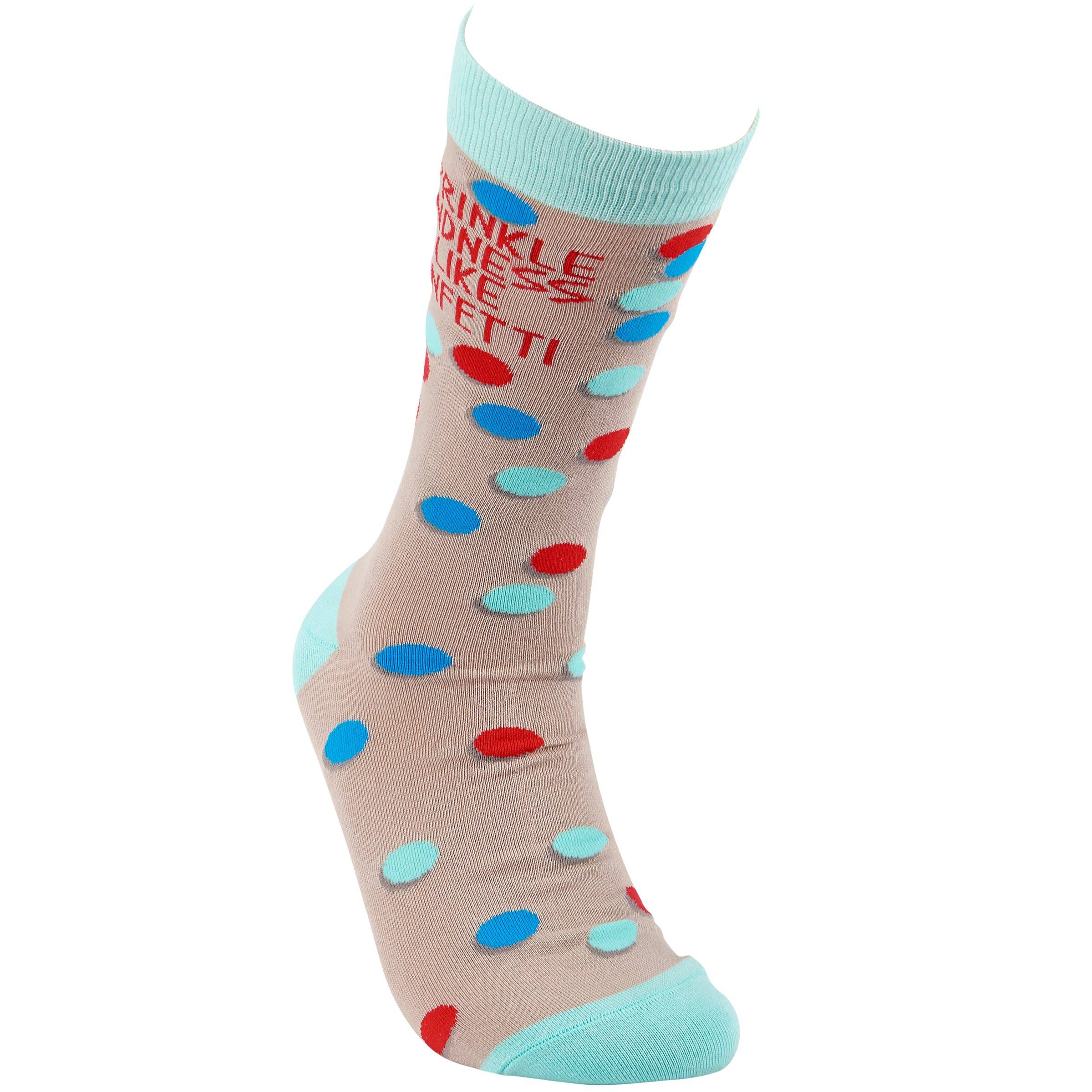 Spread Kindness Like Confetti Socks - Premium Socks from Primitives by Kathy - Just $11.50! Shop now at Pat's Monograms