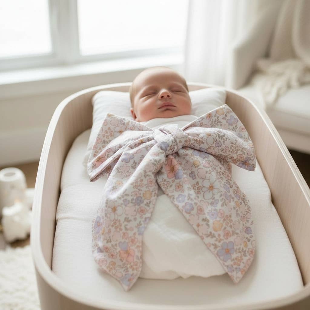 Newborn Swaddle Bow Sash Maternity Sash Floral - Premium Baby Accessories from Morxy LLC - Just $24.95! Shop now at Pat's Monograms