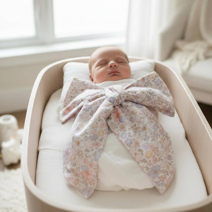 Newborn Swaddle Bow Sash Maternity Sash Floral - Premium Baby Accessories from Morxy LLC - Just $24.95! Shop now at Pat's Monograms