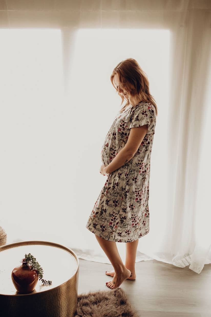 Floral Mommy Labor and Delivery/ Nursing Gown - Premium Maternity Clothing from Three Little Tots - Just $36.95! Shop now at Pat's Monograms