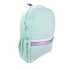 Mermaid Seersucker Medium Backpack w/ Pocket - Premium Backpack from Mint - Just $34.95! Shop now at Pat's Monograms