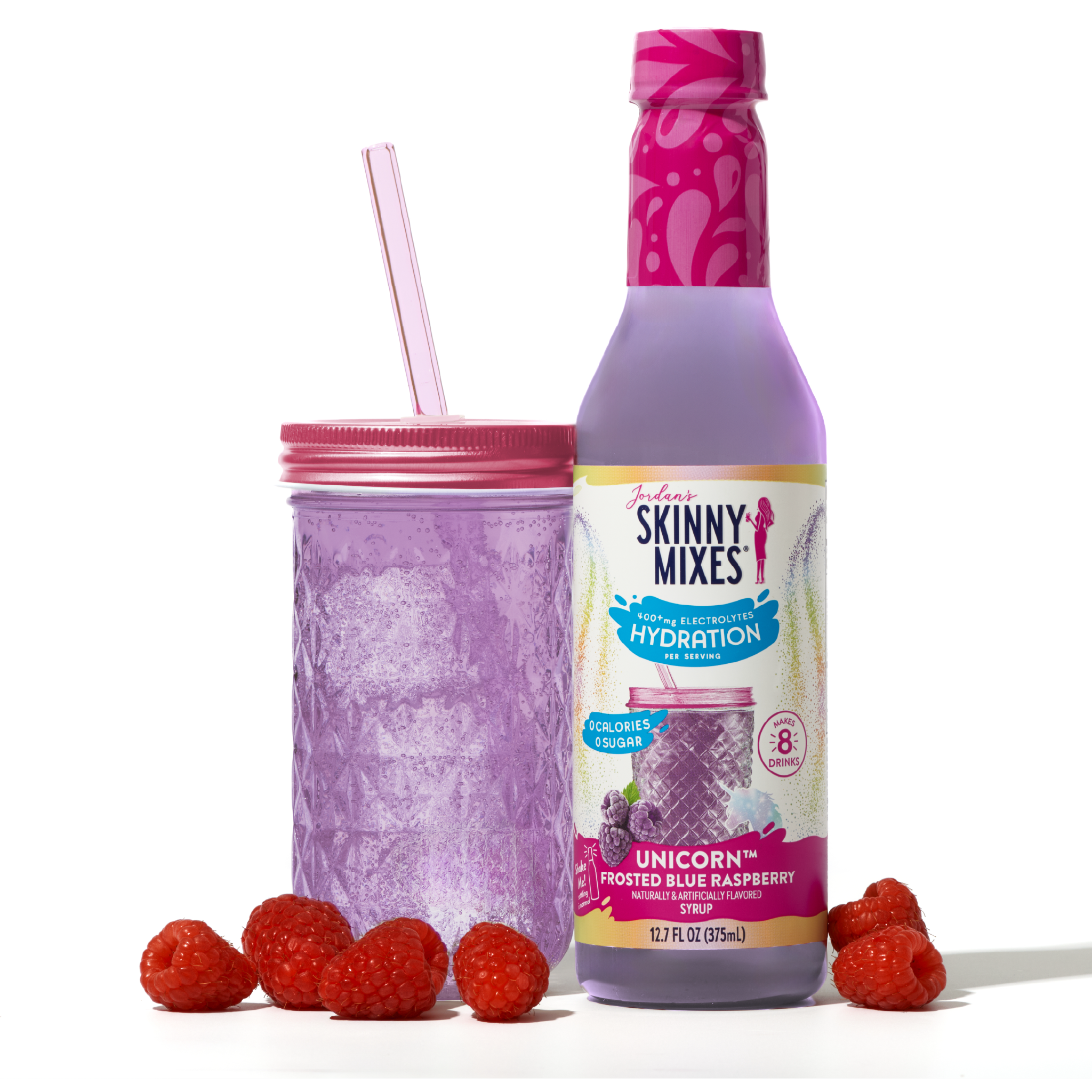 Sugar Free Unicorn Hydration Syrup with Electrolytes 375 ml - Premium drink mix from Jordan's Skinny Mixes - Just $7.95! Shop now at Pat's Monograms