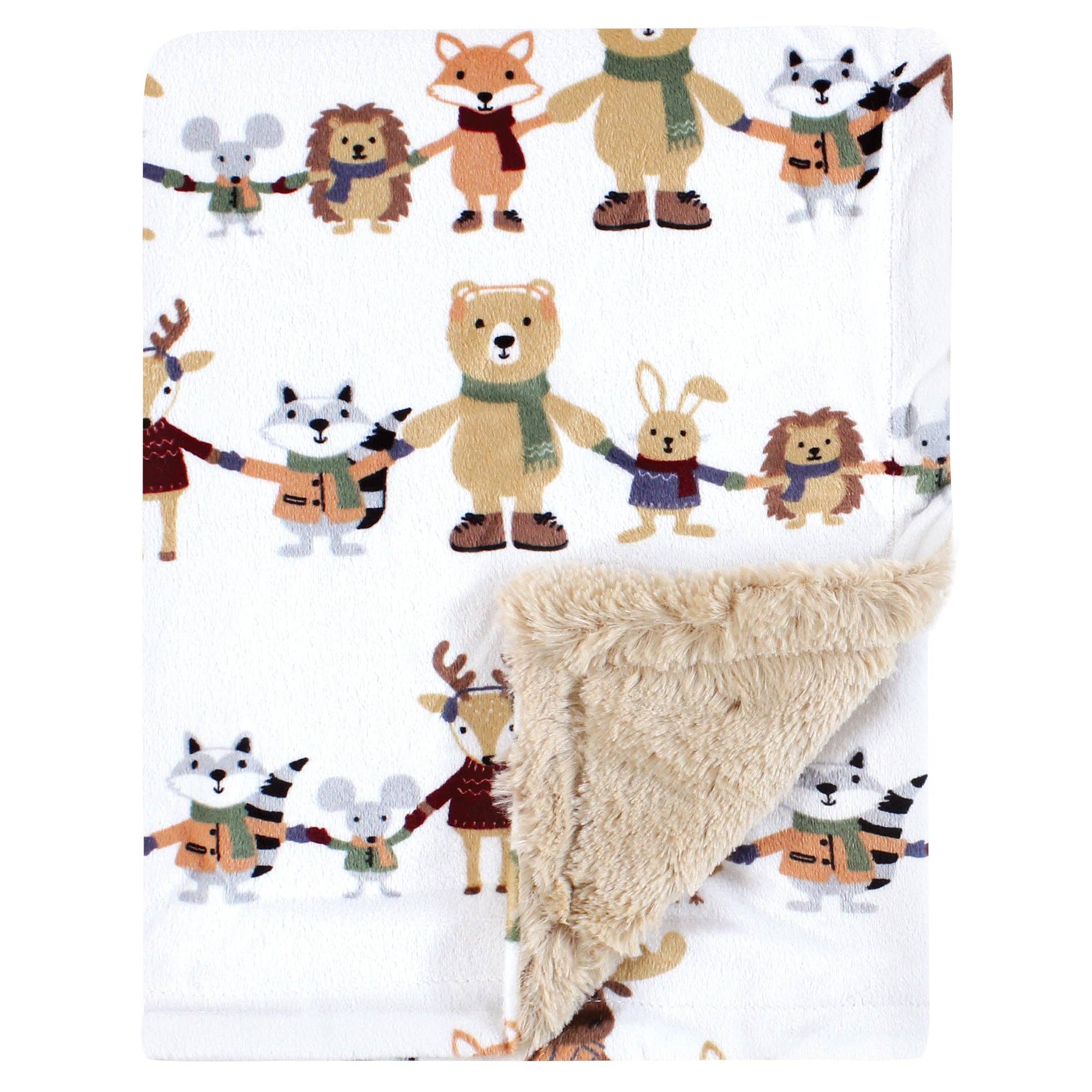 Hudson Baby Plush Winter Woodland Friends Blanket - Premium Baby Blanket from BabyVision - Just $14.95! Shop now at Pat's Monograms