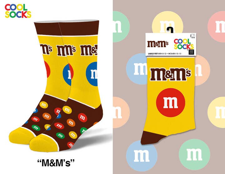 M&Ms - Mens Crew Socks - Premium socks from Cool Socks - Just $11.95! Shop now at Pat's Monograms