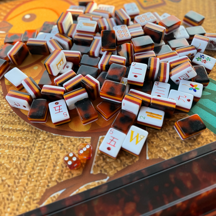 Tortoise Shell Mahjong Rack & Pusher Set – Mahjong Accessory - Premium Mahjong from Mahjong Studios - Just $72.95! Shop now at Pat's Monograms