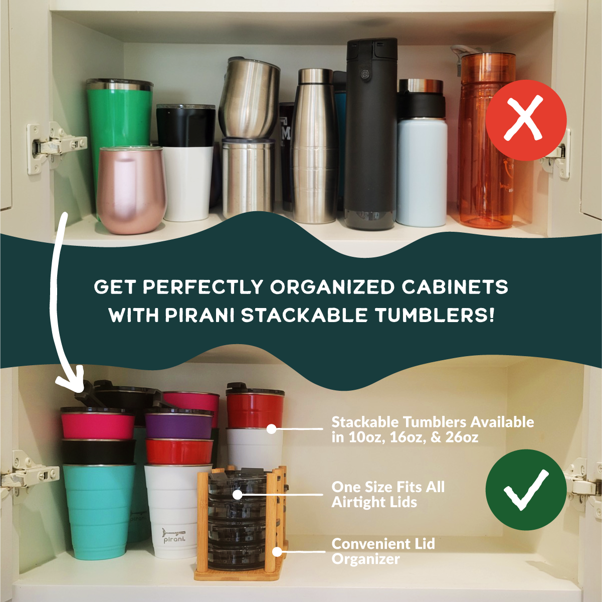 Insulated Stackable Tumbler 16 oz - Premium drinkware from Pirani Life - Just $26.95! Shop now at Pat's Monograms