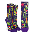 Women's Veggies, Purple Socks - Premium Socks from Good Luck Sock - Just $12.95! Shop now at Pat's Monograms