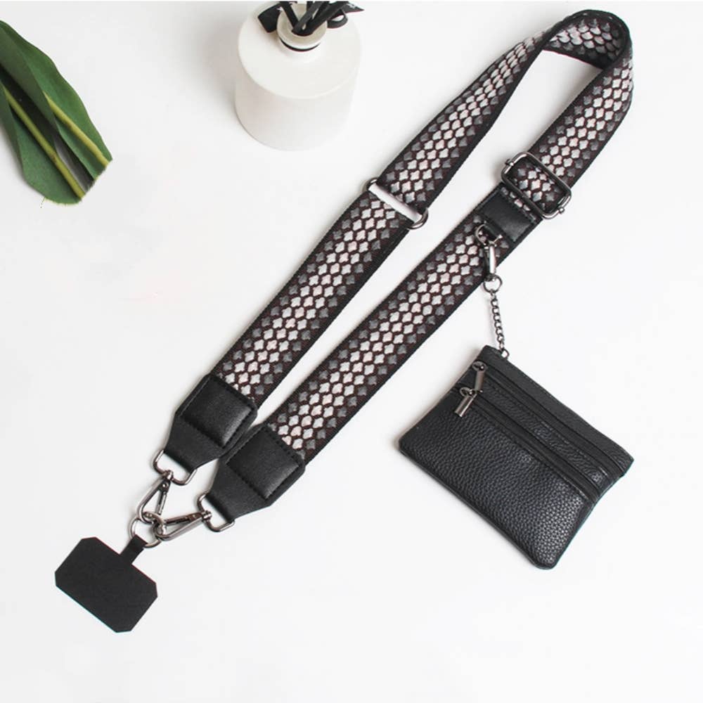 HANDBAG STRAP WITH ZIPPER POUCH PHONE HOLDER WRISTBAND - Premium Accessories from DESHENG ENTERPRISE - Just $19.95! Shop now at Pat's Monograms