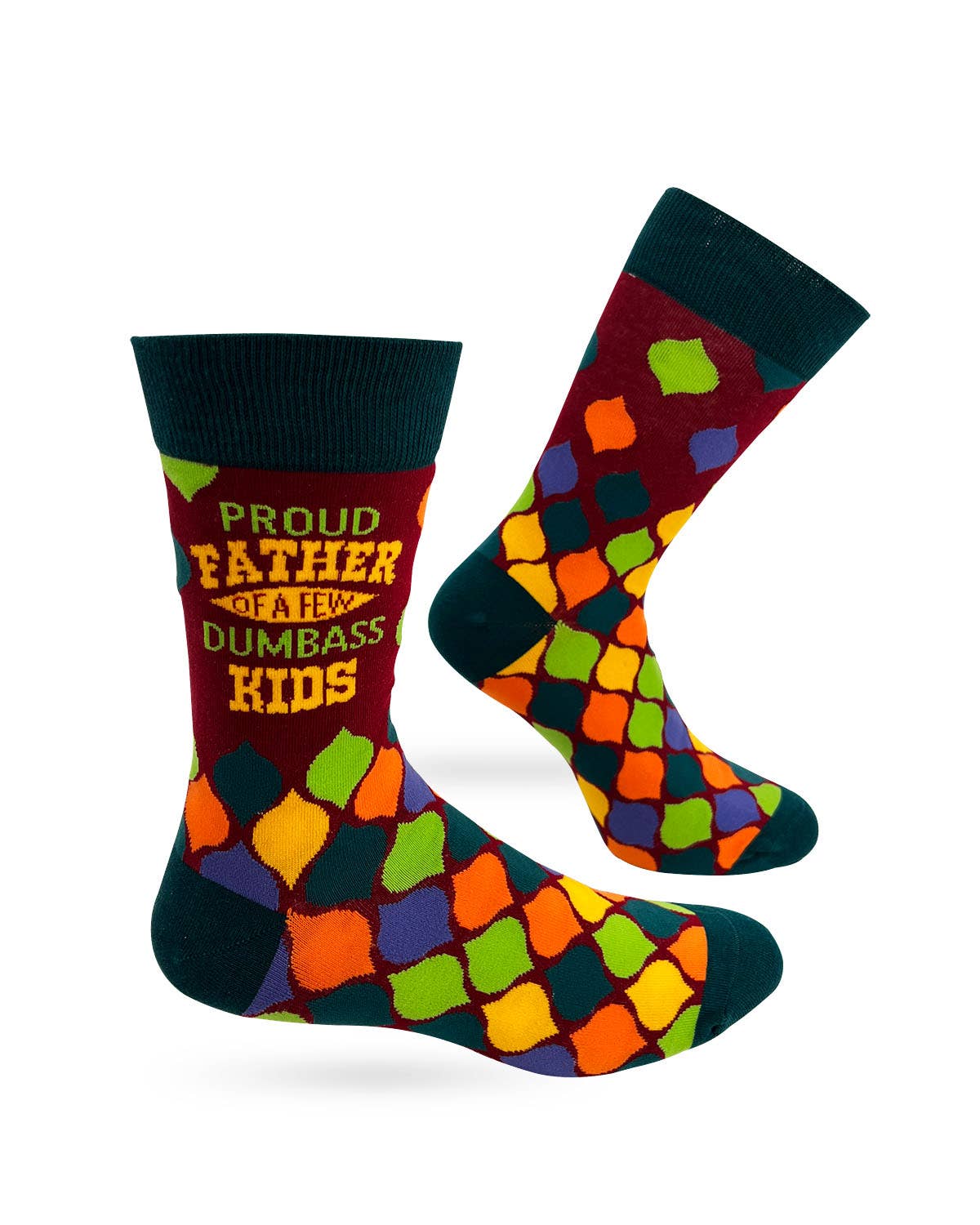 Proud Father of a Few Dumbass Kids Men's Novelty Crew Socks - Premium Socks from Fabdaz - Just $11.95! Shop now at Pat's Monograms