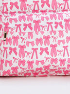 Bow Print Girls Canvas Backpack - Premium Backpack from sassy kids palace - Just $32! Shop now at Pat's Monograms