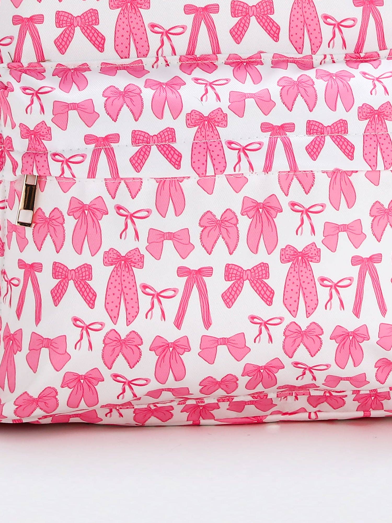 Bow Print Girls Canvas Backpack - Premium Backpack from sassy kids palace - Just $32! Shop now at Pat's Monograms
