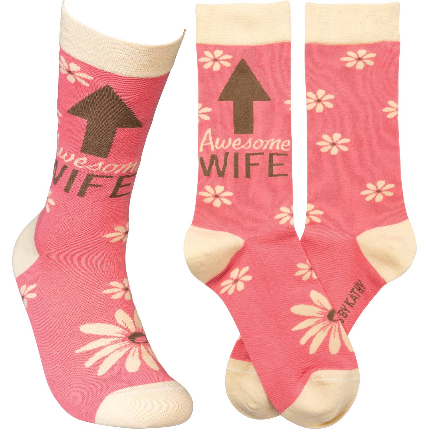 Awesome Wife Socks - Premium socks from Primitives by Kathy - Just $11.50! Shop now at Pat's Monograms