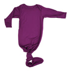 Knotted Newborn Baby Gown Plum Purple - Premium baby and Toddler Outfits from Three Little Tots - Just $26.95! Shop now at Pat's Monograms
