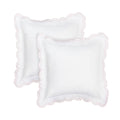 Double Scallop Embroidered Percale Euro Sham Pair - Premium Home Textiles from Mélange Home - Just $48.95! Shop now at Pat's Monograms