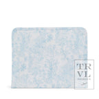 Roadie Large - Bunny Toile Blue Zip Pouch - Premium travel bag from TRVL Design - Just $32! Shop now at Pat's Monograms