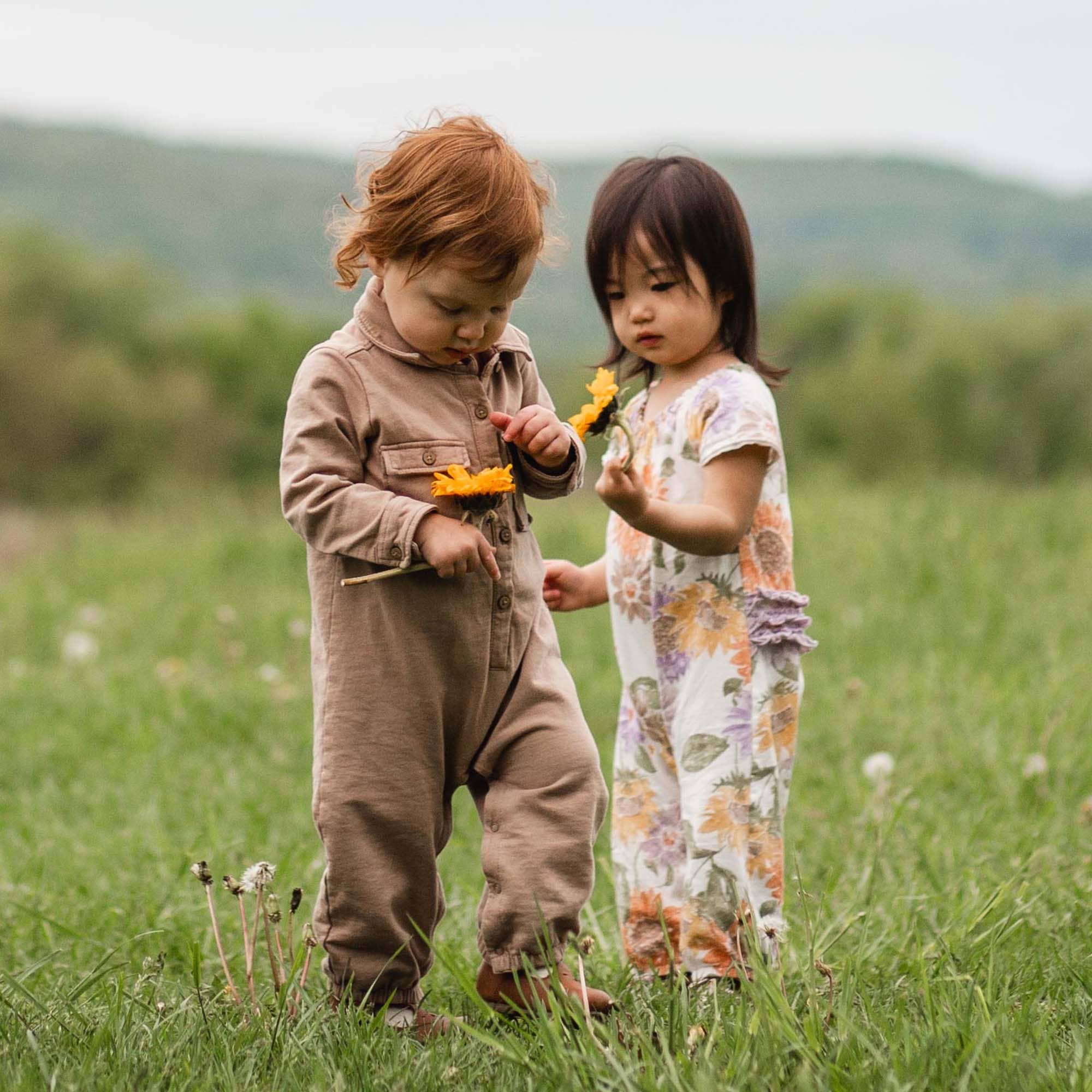 Sweet Sunflowers Jumpsuit - Premium Baby & Toddler Outfits from Burt's Bees Baby - Just $20! Shop now at Pat's Monograms