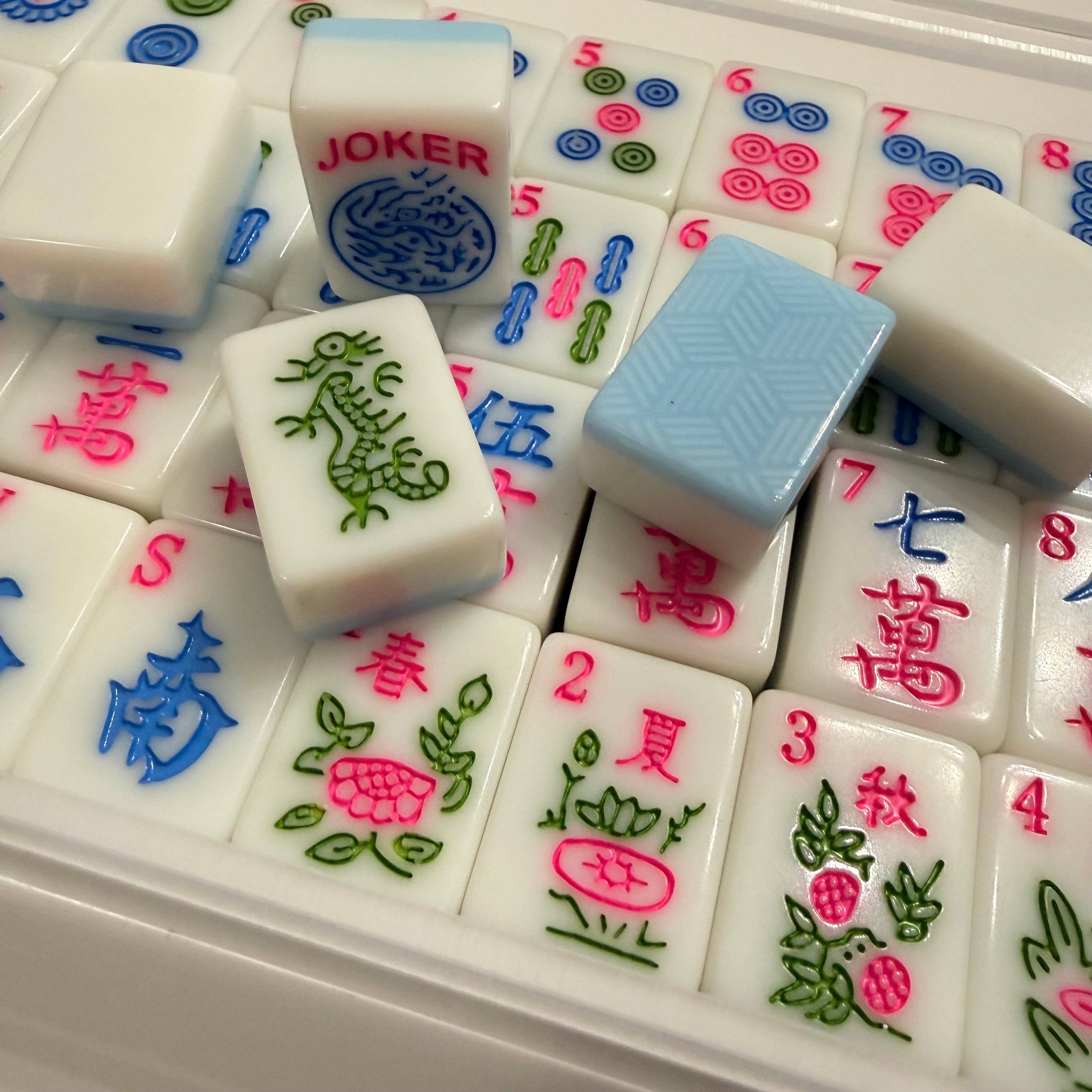 Mahjong Tiles - Blue Edition – American Mahjong Tile Set (166 Tiles) 2-Color Blue - Premium Mahjong from Mahjong Studios - Just $149.95! Shop now at Pat's Monograms