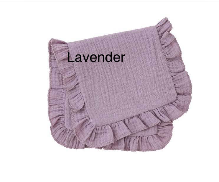Muslin Ruffle Burp - Baby Gift, Shower Gift, Newborn - Premium Baby Accessories from Zsa Zsa & LoLLi Monogram Blanks - Just $9.95! Shop now at Pat's Monograms