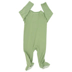 Zipper Footie - Shale Green - Premium Baby & Toddler Outfits from Sweet Bamboo - Just $38! Shop now at Pat's Monograms