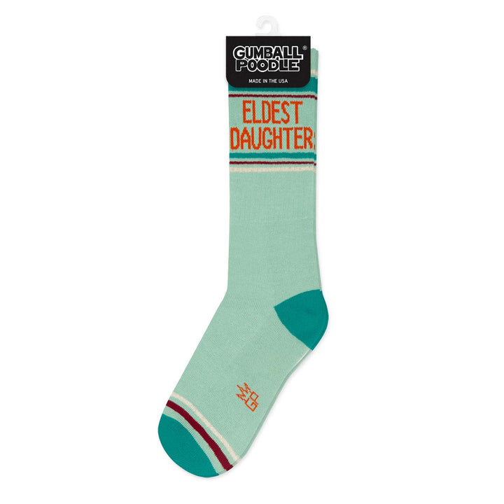 Eldest Daughter Gym Crew Socks - Premium Socks from Gumball Poodle - Just $12.95! Shop now at Pat's Monograms