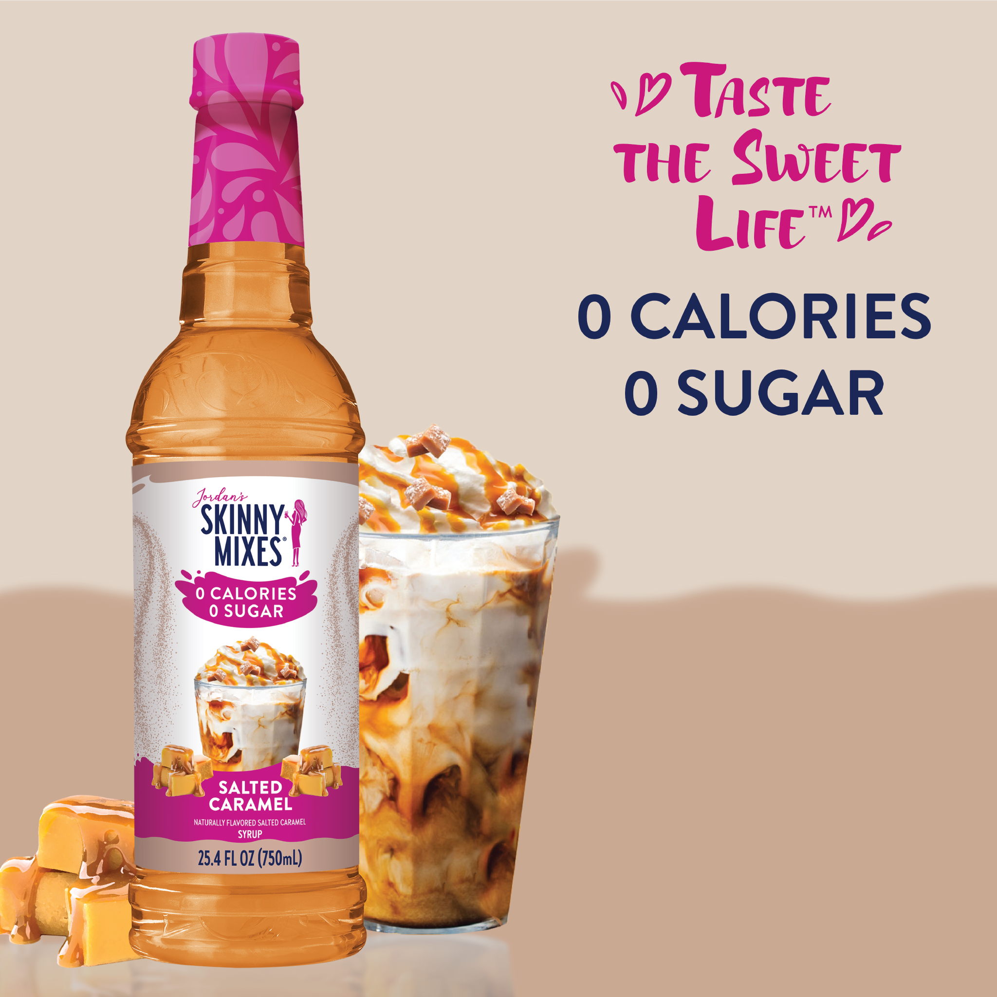 Sugar Free Salted Caramel Syrup - Premium  from Jordan's Skinny Mixes - Just $9.59! Shop now at Pat's Monograms