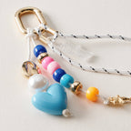 Nautical Beaded Bag Charm | Shell and Heart Accent Detail — Frem