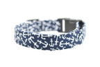 Anchors Dog or Cat Collar Navy Blue Nautical - Premium pet lovers from Dog Collar World - Just $10! Shop now at Pat's Monograms
