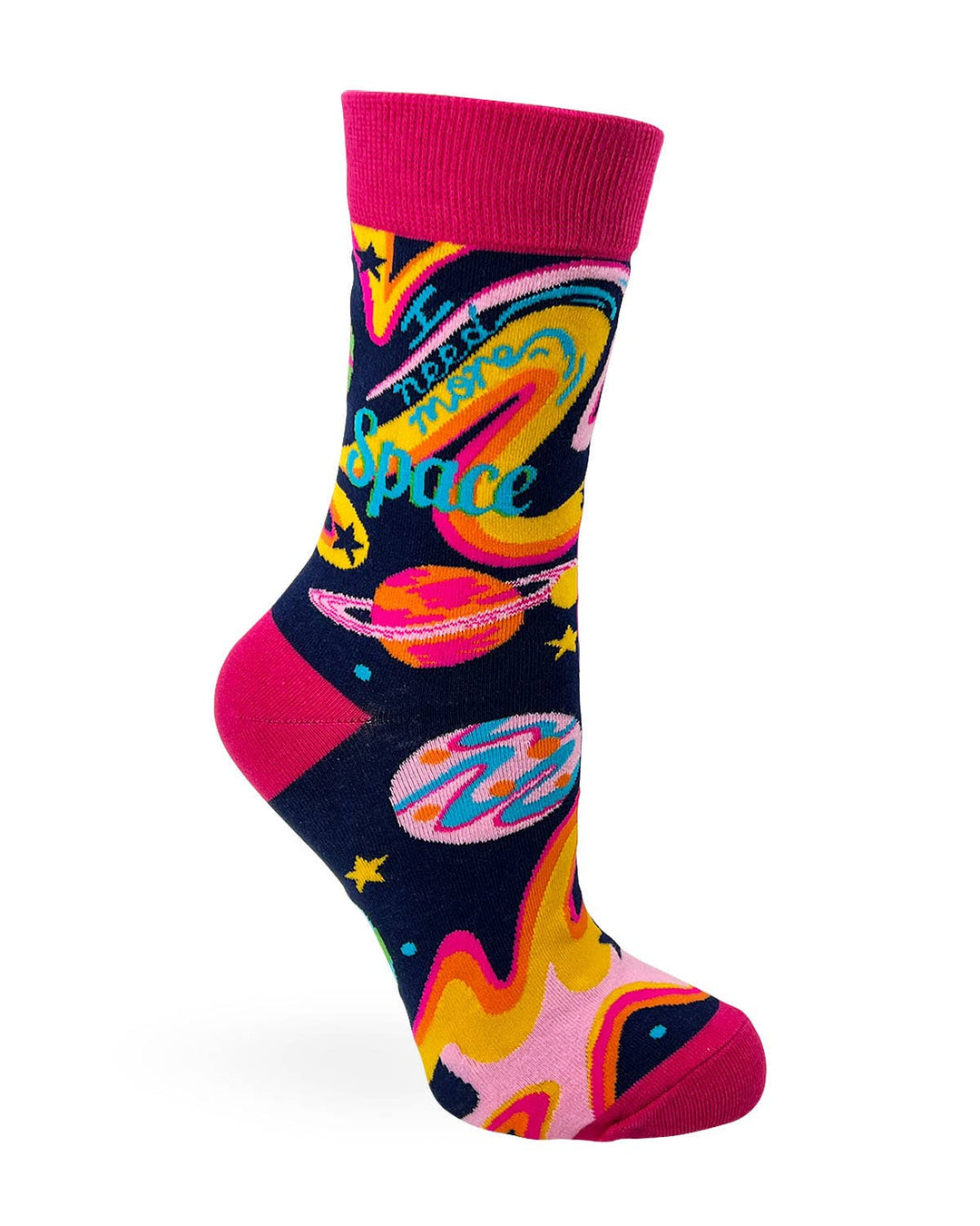 I Need More Space Women's Crew Socks - Premium socks from Fabdaz - Just $12.95! Shop now at Pat's Monograms